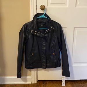 XS French Connection faux leather jacket, tags still attached never worn